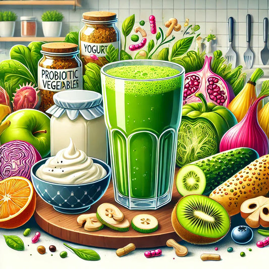 Cómo los Probóticos en Jugos Verdes Favorecen la Flora Intestinal