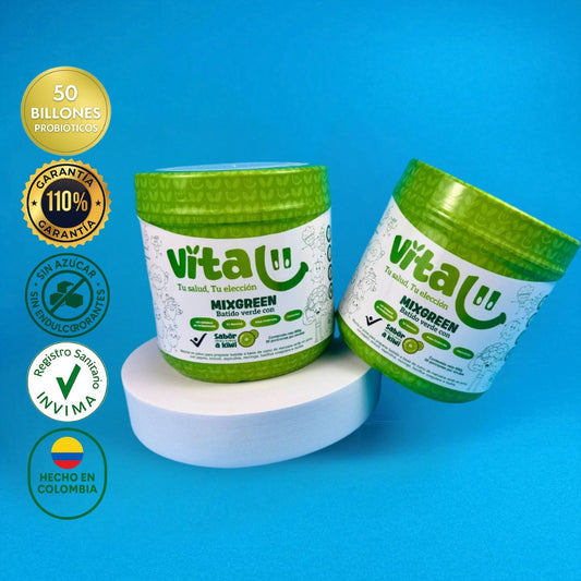 Vitalii – Pack x2 Batido Verde (50.000 Millones de Probióticos + INVIMA)